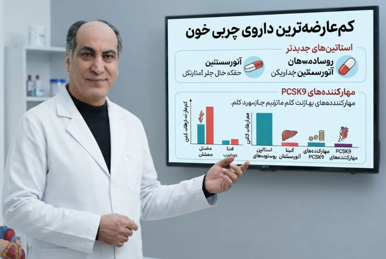کم عارضه‌ترین قرص چربی خون کدام است؟ | پاسخ دکتر هومان کاظمی، متخصص قلب و عروق
